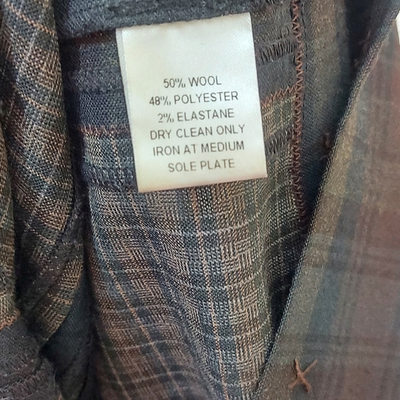 Peruvian Connection Wool Blend Mixed Plaid Skirt - Picture 10 of 10